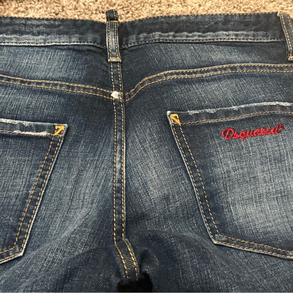 DSQUARED2 Women's Dark Blue Jeans with Colorful Embroidery - Picture 8 of 8